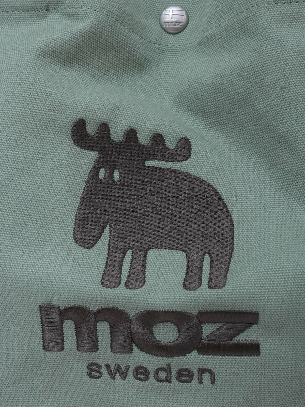 【moz】エルク刺繍入り2WAY帆布ショルダートートバッグ