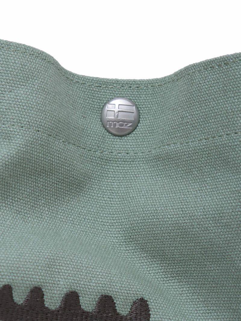 【moz】エルク刺繍入り2WAY帆布ショルダートートバッグ