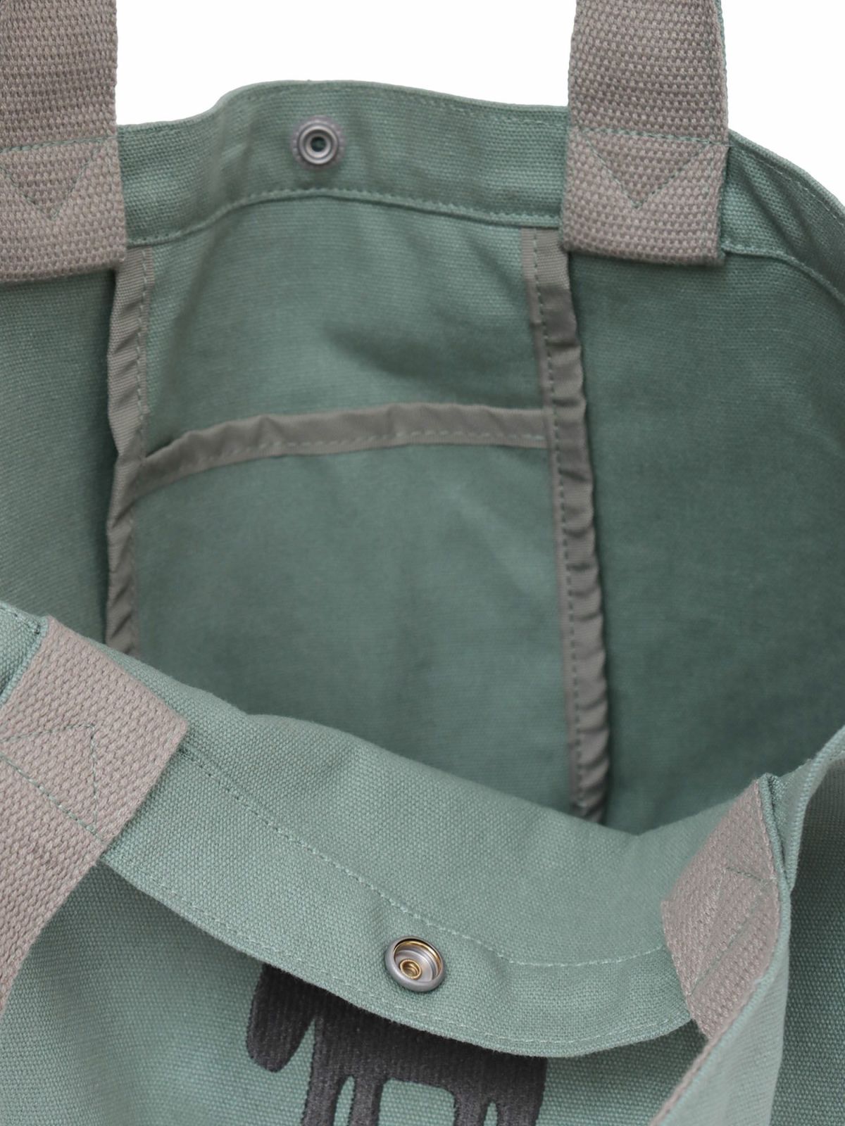 【moz】エルク刺繍入り2WAY帆布ショルダートートバッグ