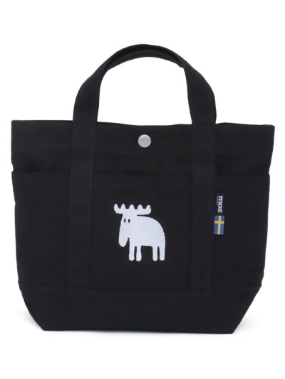 【moz】<br>エルク刺繍入り帆布ミニトートバッグ