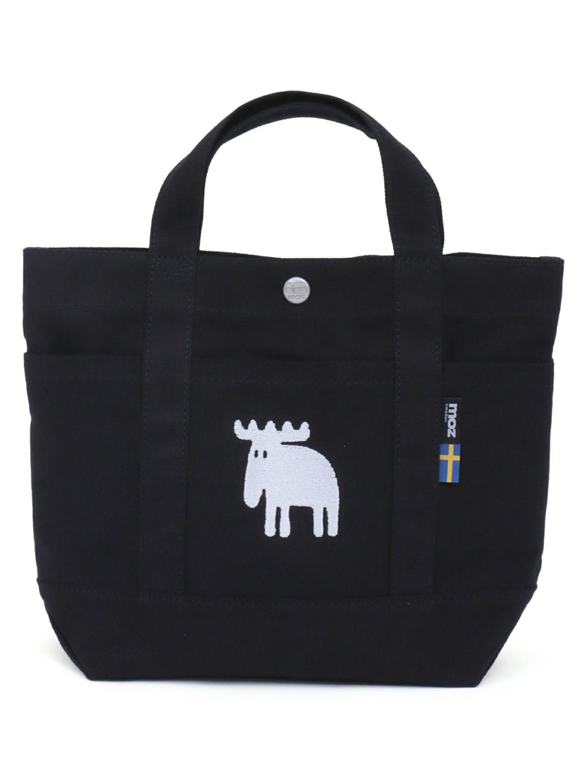 【moz】エルク刺繍入り帆布ミニトートバッグ