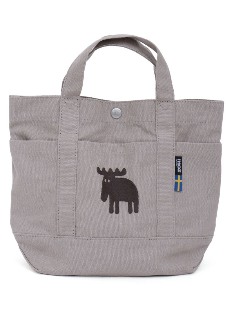 【moz】エルク刺繍入り帆布ミニトートバッグ