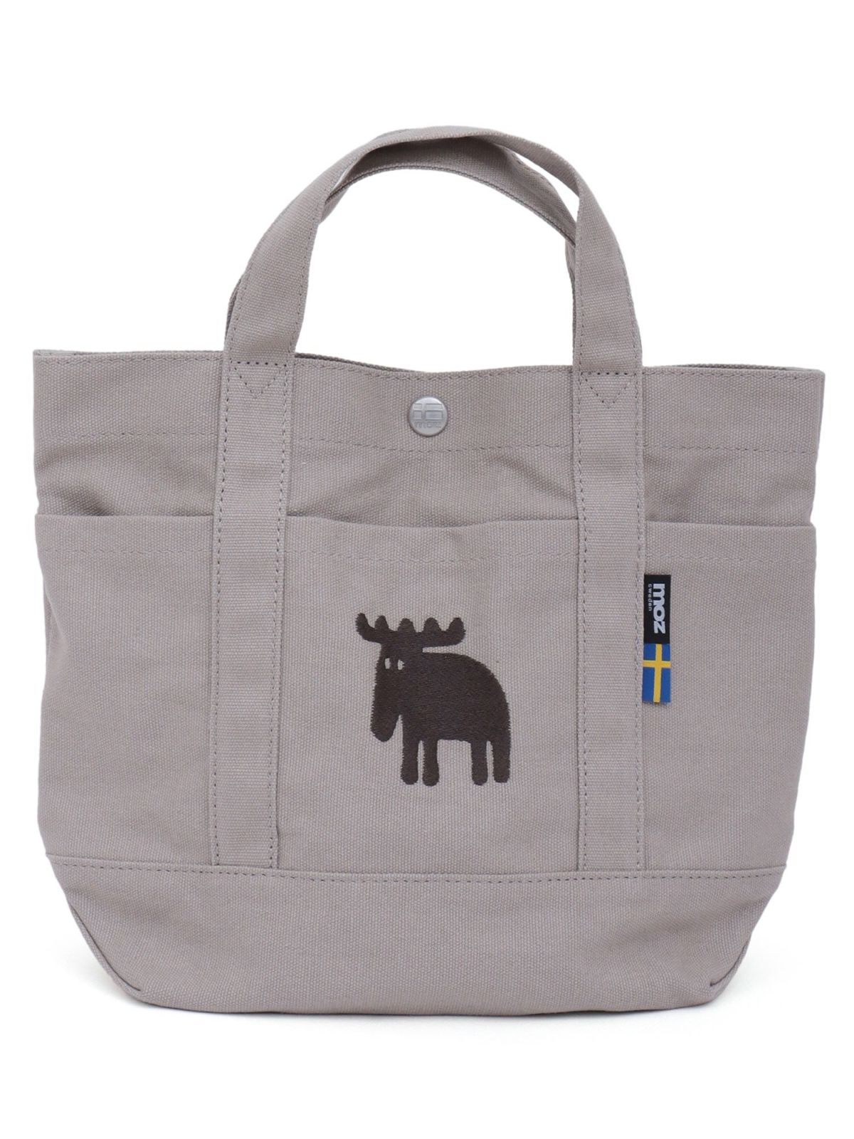 【moz】エルク刺繍入り帆布ミニトートバッグ