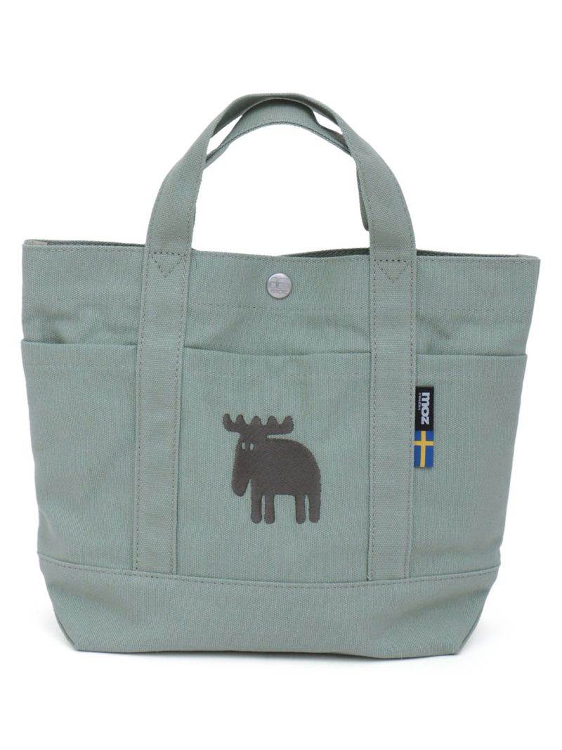 【moz】エルク刺繍入り帆布ミニトートバッグ