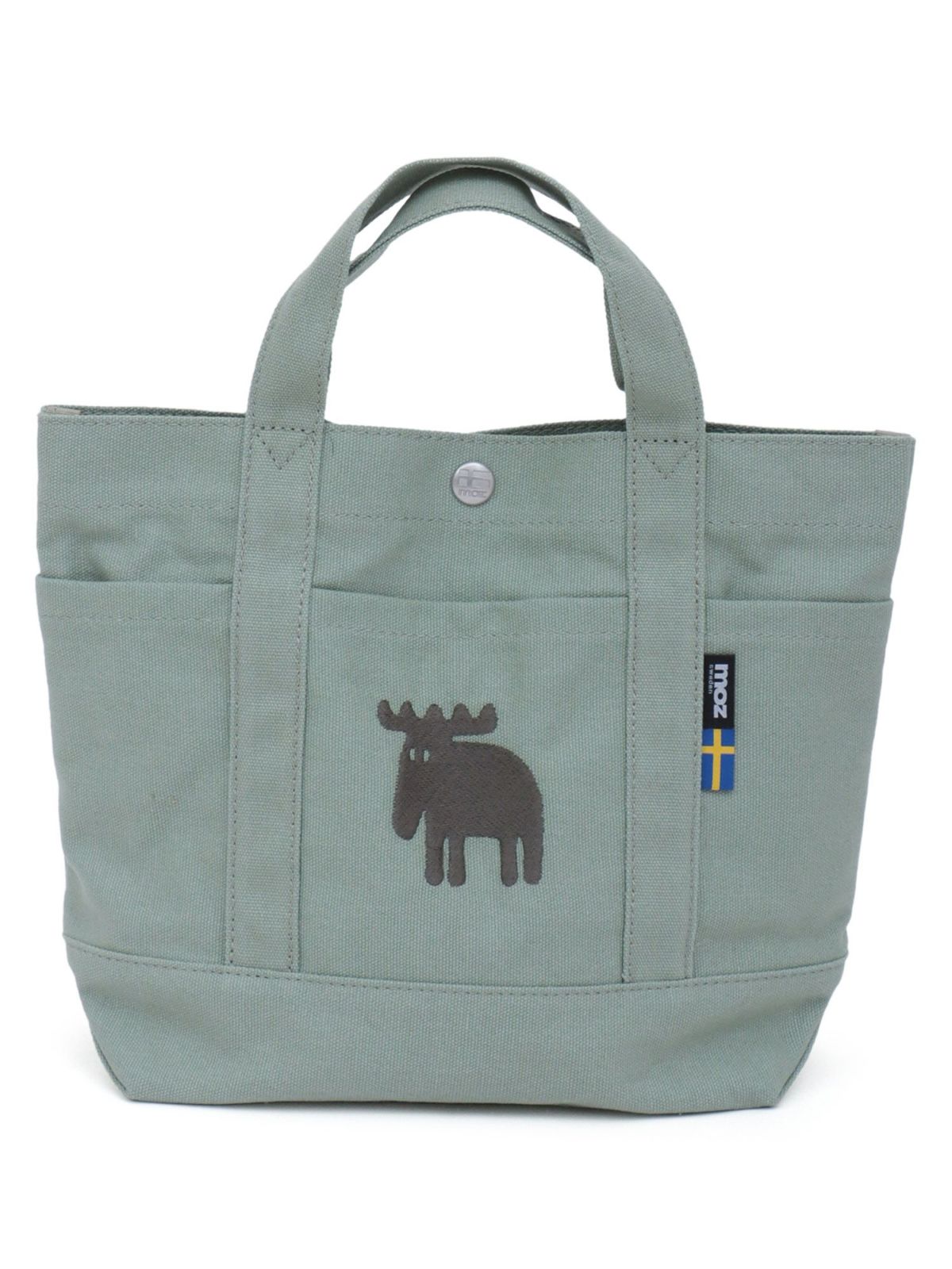 【moz】エルク刺繍入り帆布ミニトートバッグ