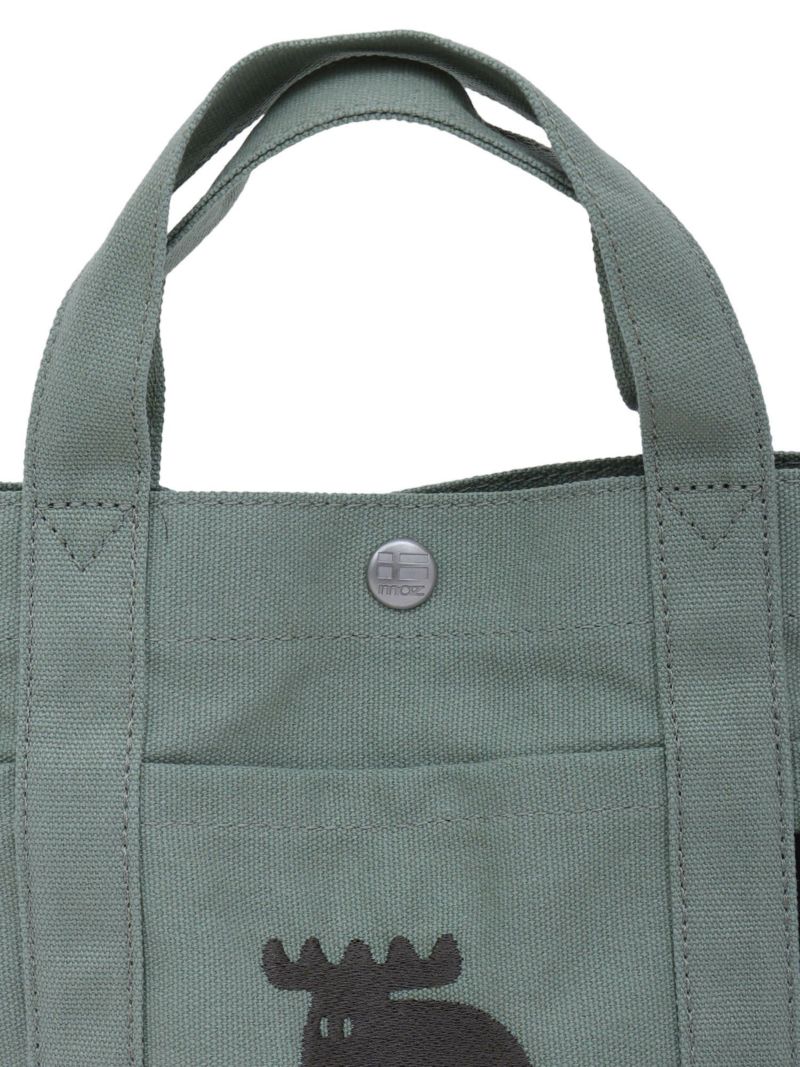 【moz】エルク刺繍入り帆布ミニトートバッグ
