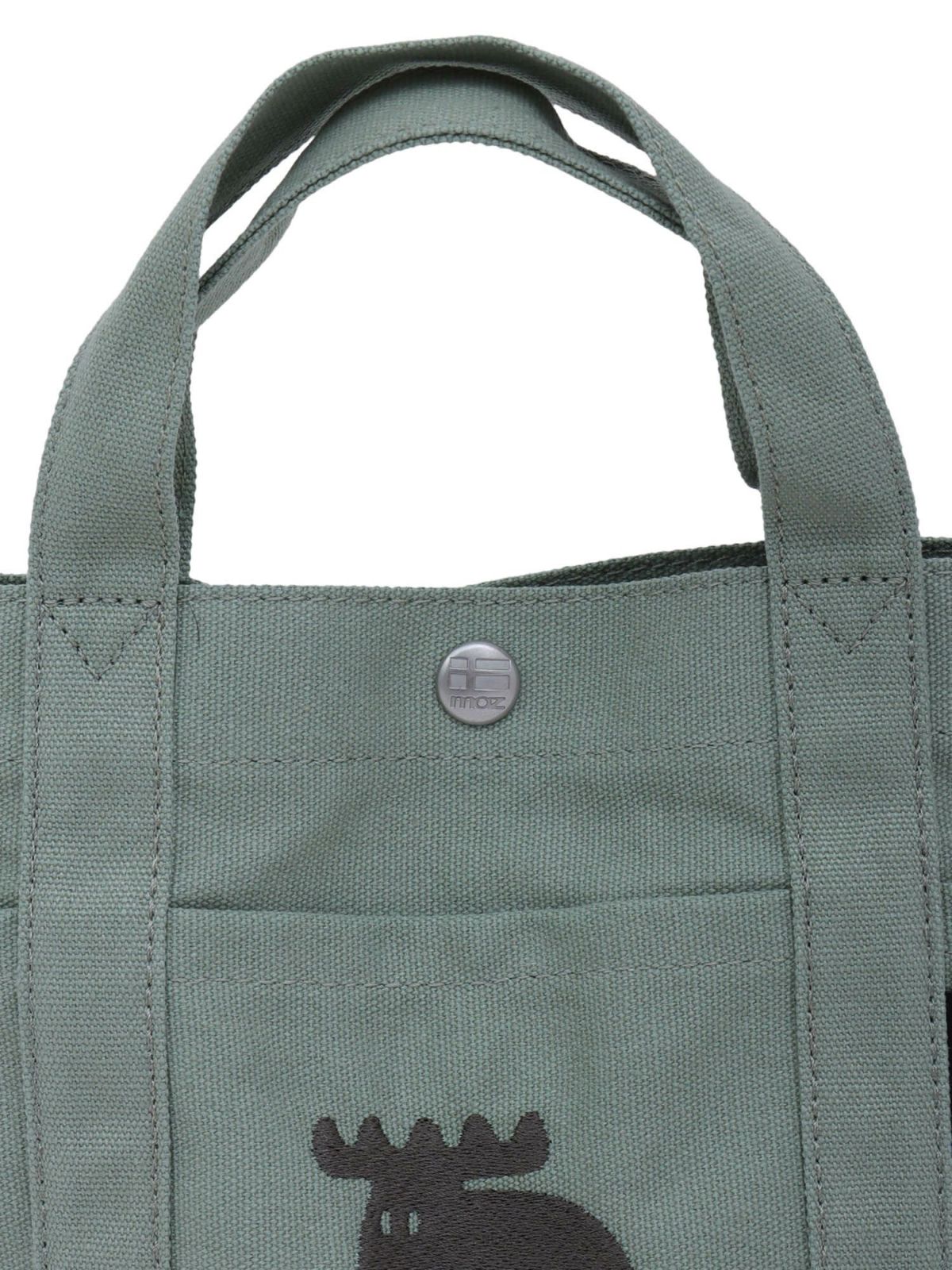 【moz】エルク刺繍入り帆布ミニトートバッグ