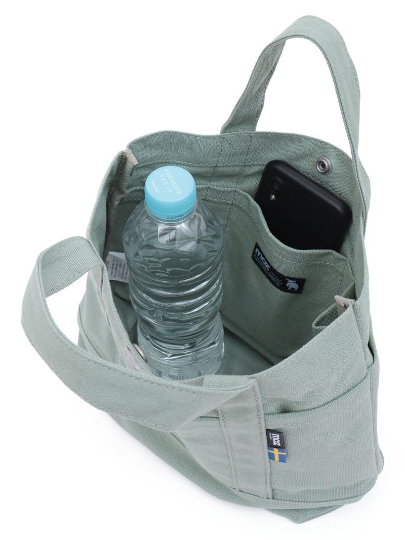 【moz】エルク刺繍入り帆布ミニトートバッグ