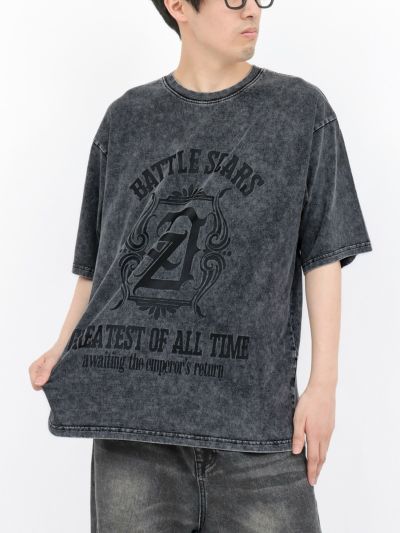 【DAZZLE】<br>フロントロゴ プリントTシャツ