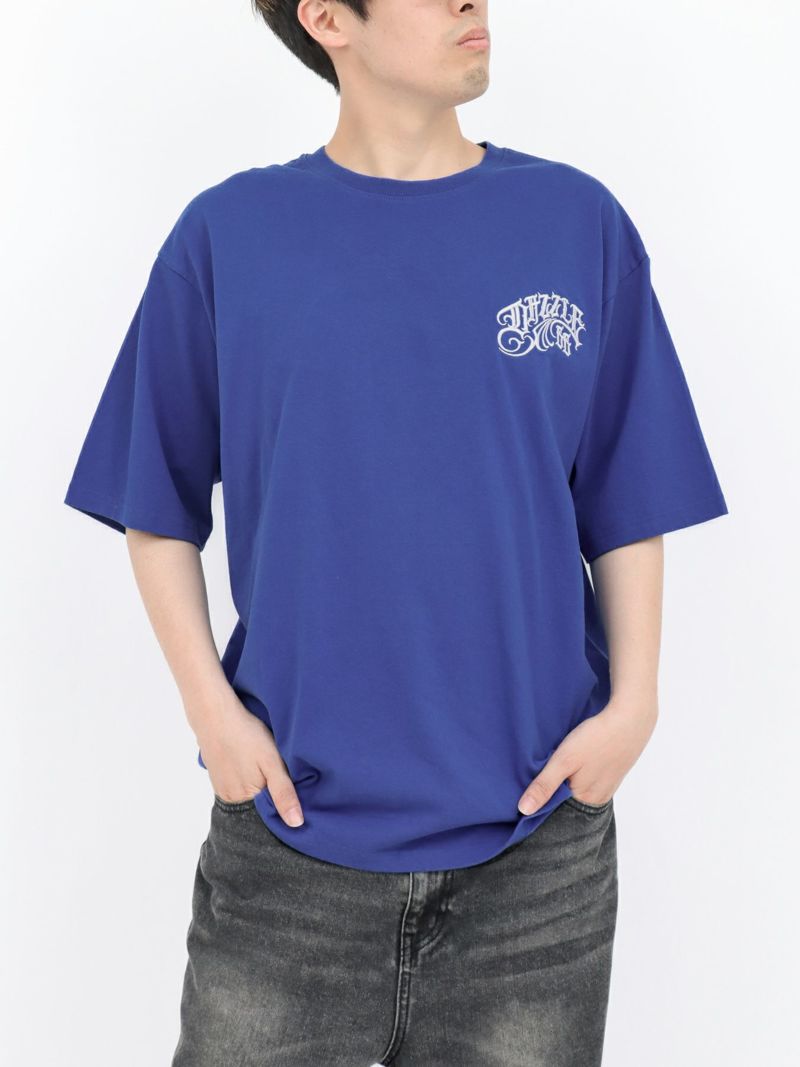 【DAZZLE】バックロゴ刺繍Tシャツ