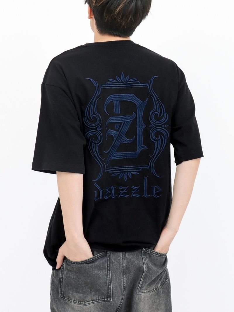 【DAZZLE】バックロゴ刺繍Tシャツ