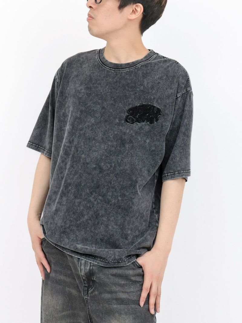 【DAZZLE】バックロゴ刺繍Tシャツ