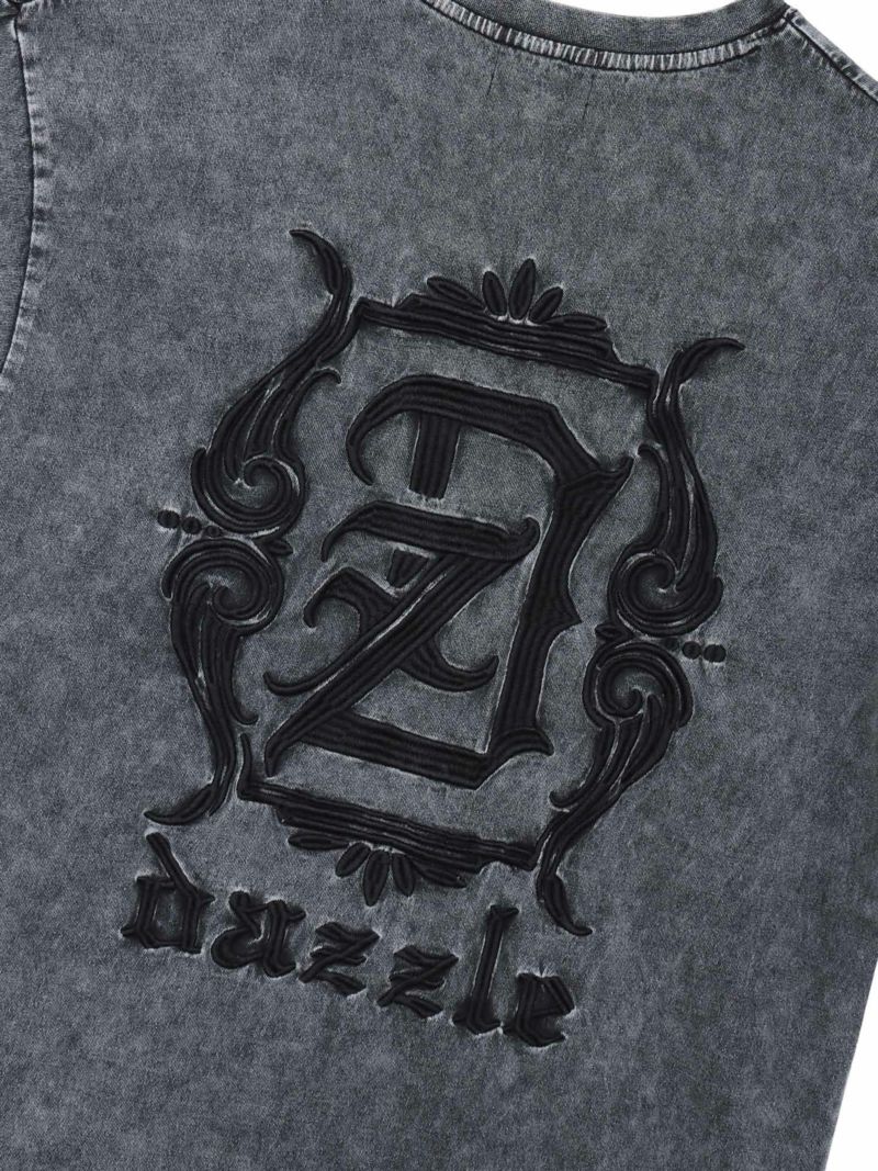 【DAZZLE】バックロゴ刺繍Tシャツ