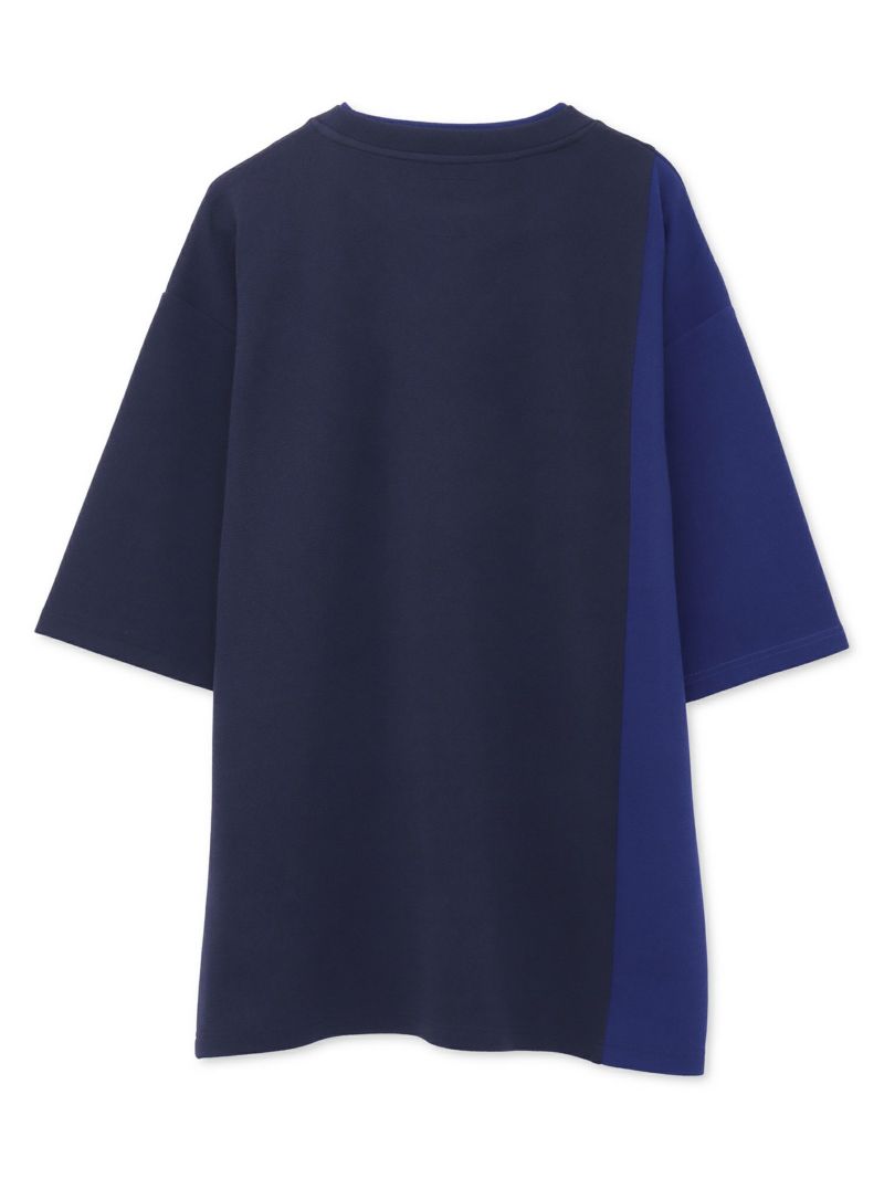 【雅結】桜刺繍梨地素材 切り替えTシャツ