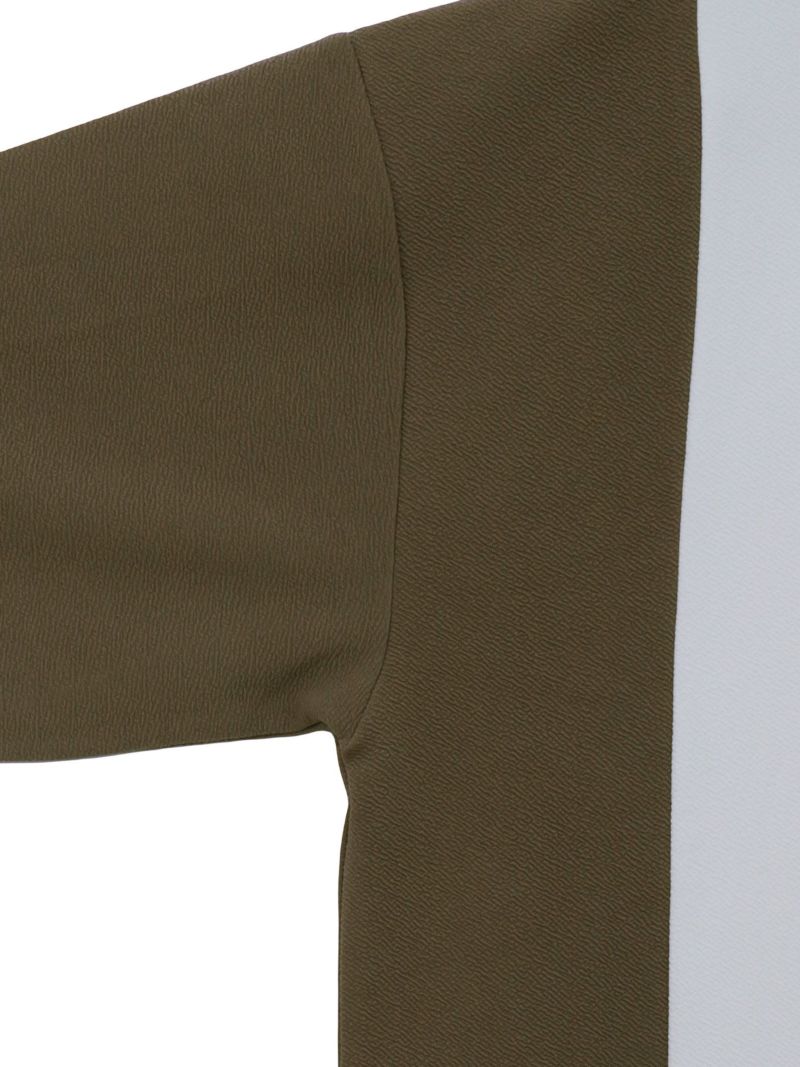 【雅結】桜刺繍梨地素材 切り替えTシャツ