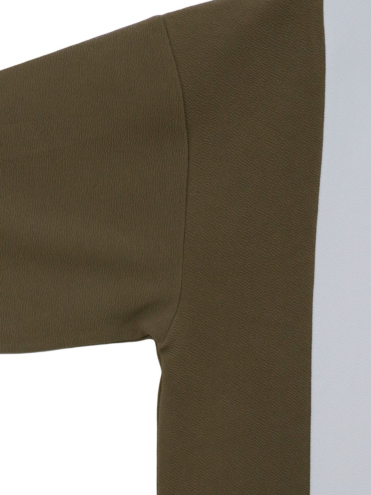 【雅結】桜刺繍梨地素材 切り替えTシャツ