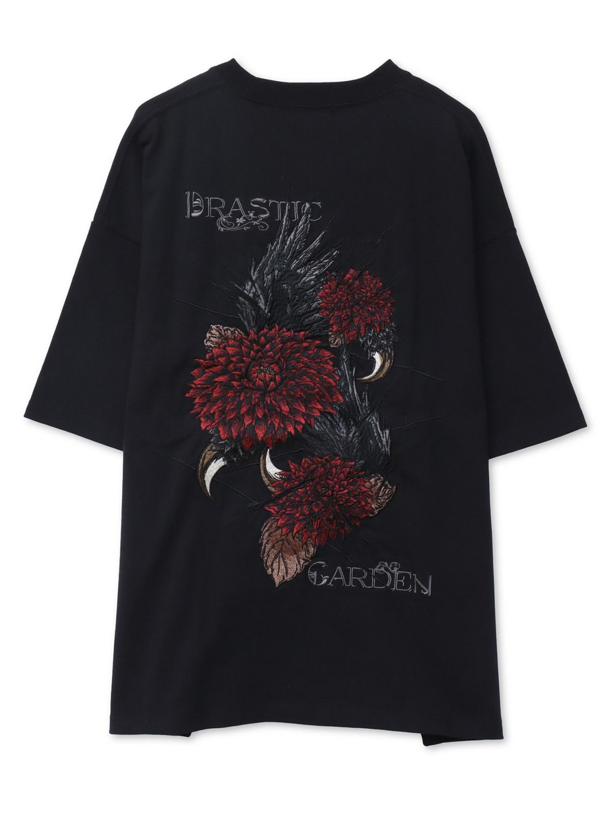 【DRASTIC GARDEN】“フェザーダリア”総刺繍Tシャツ