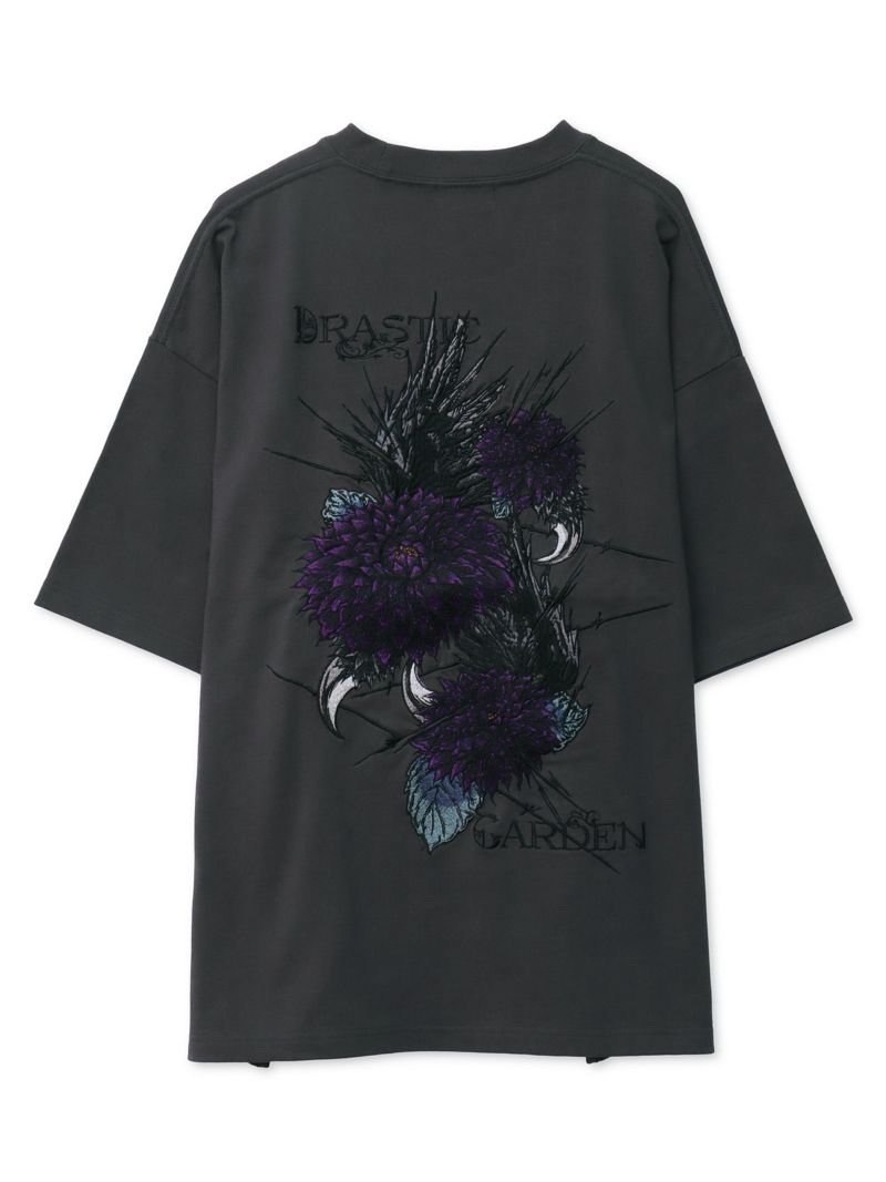 【DRASTIC GARDEN】“フェザーダリア”総刺繍Tシャツ