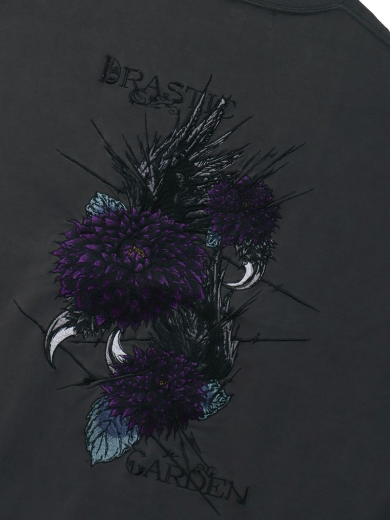 【DRASTIC GARDEN】“フェザーダリア”総刺繍Tシャツ