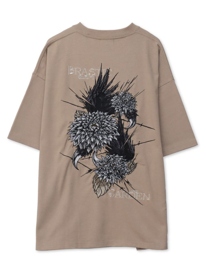 【DRASTIC GARDEN】“フェザーダリア”総刺繍Tシャツ