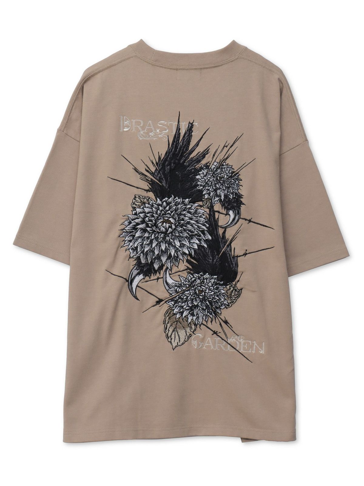 【DRASTIC GARDEN】“フェザーダリア”総刺繍Tシャツ