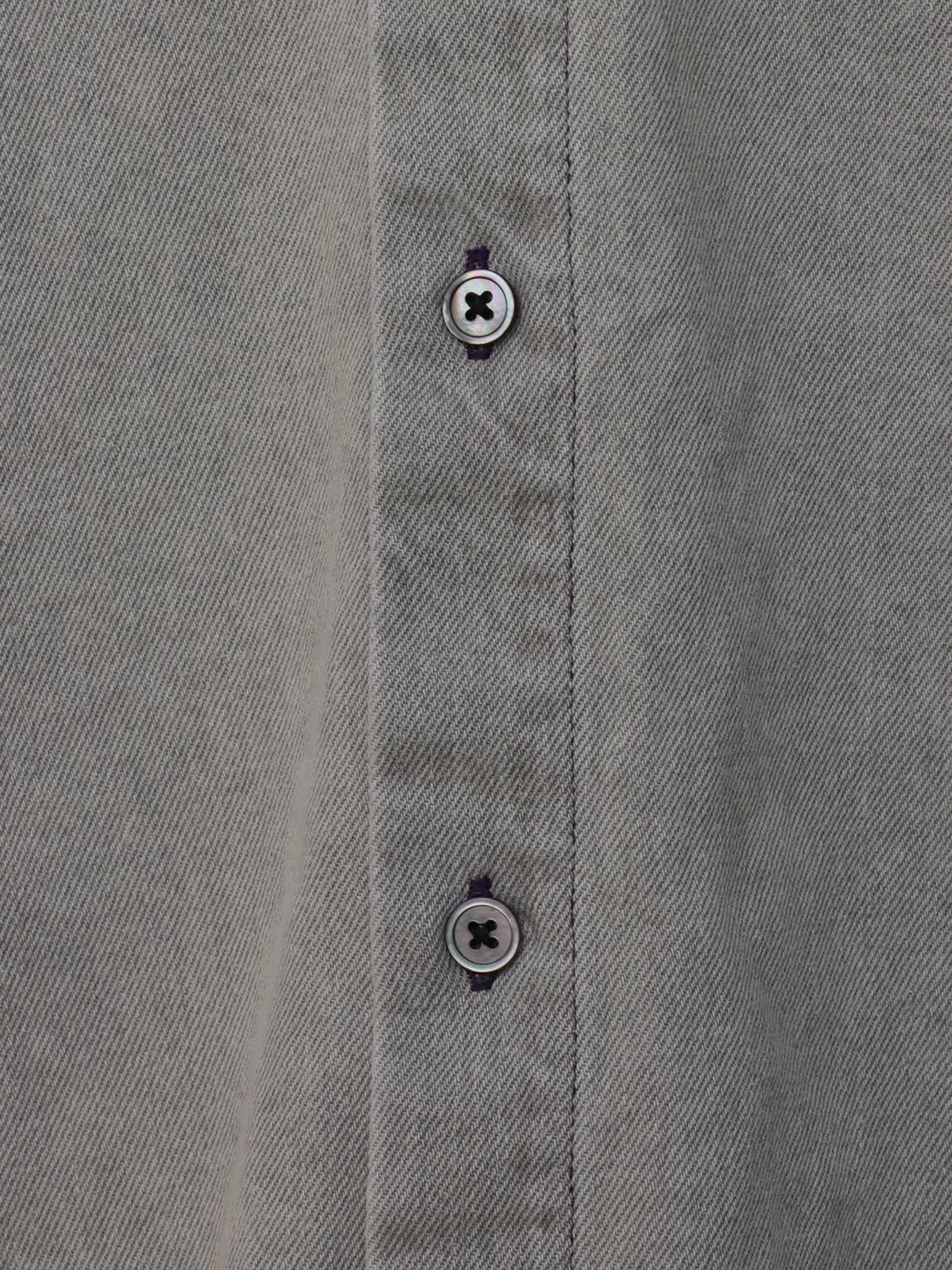 【DRASTIC GARDEN】“フェザーダリア”総刺繍 半袖デニムシャツ