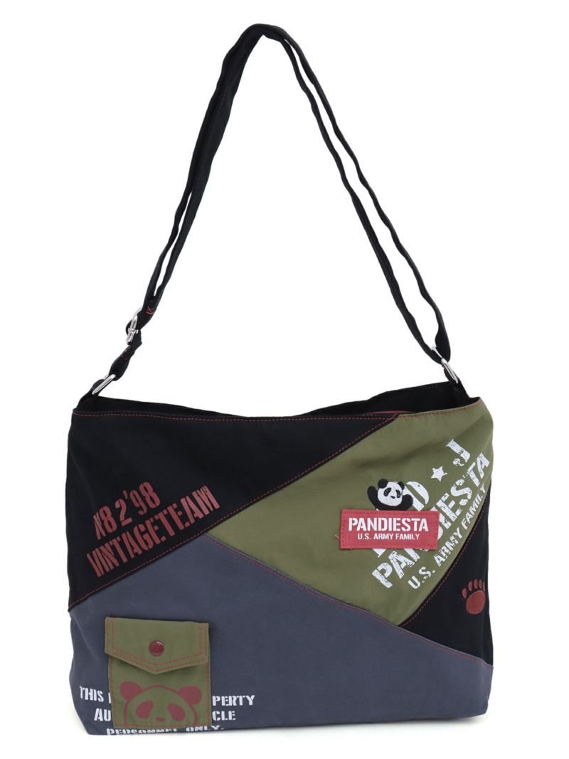 【PANDIESTA JAPAN】ミリタリー切り替えショルダーバッグ