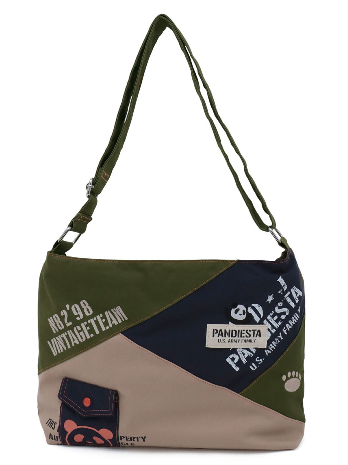 【PANDIESTA JAPAN】ミリタリー切り替えショルダーバッグ