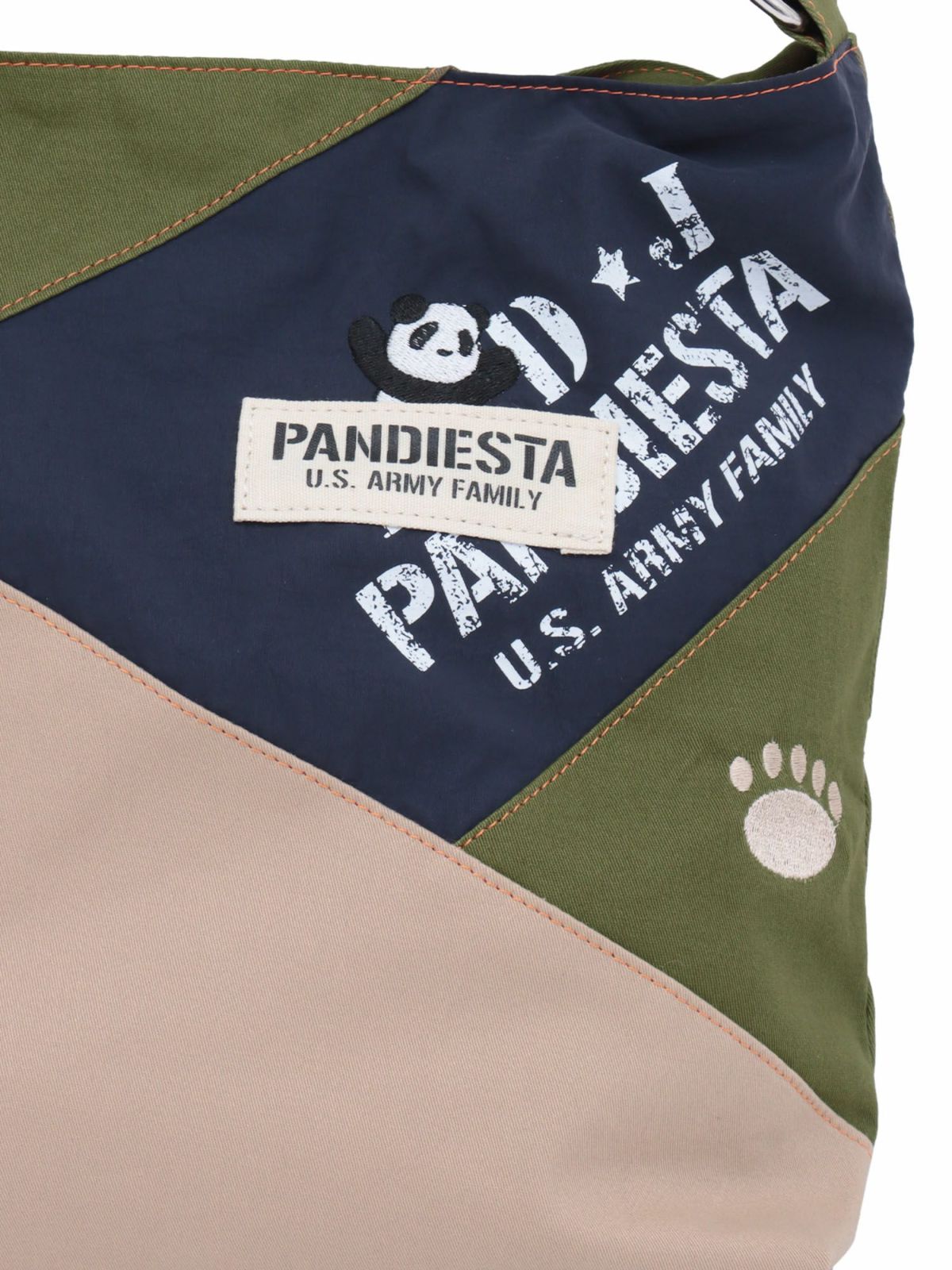 【PANDIESTA JAPAN】ミリタリー切り替えショルダーバッグ