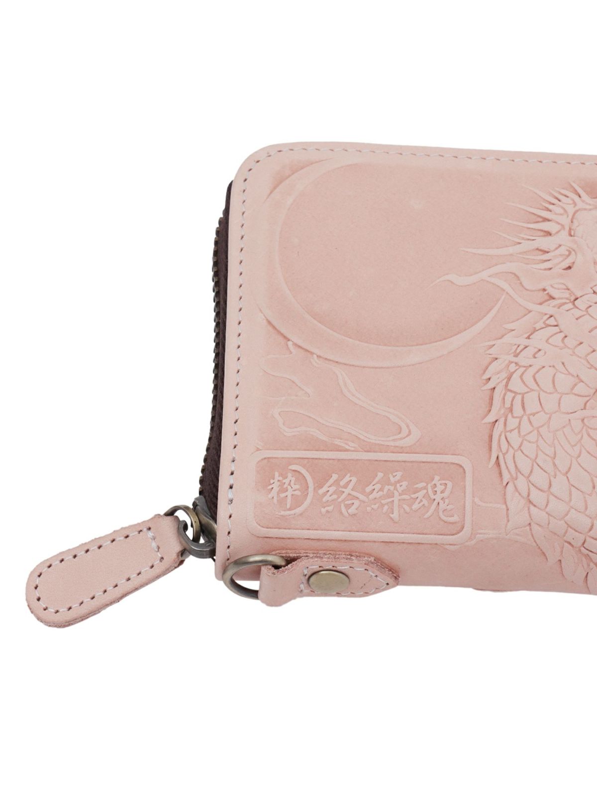 【絡繰魂・粋】“龍神”エンボス加工レザーロングウォレット