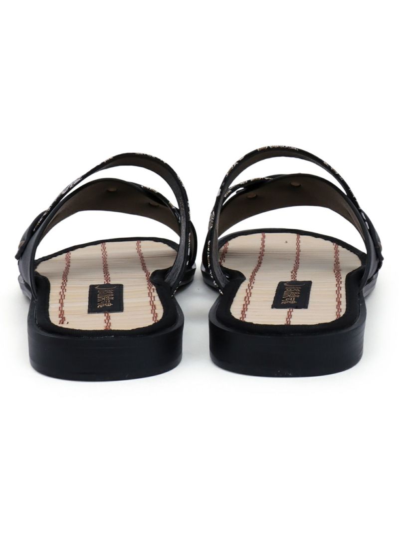 【絡繰魂】桜金欄遣いクロスストラップ竹底サンダル