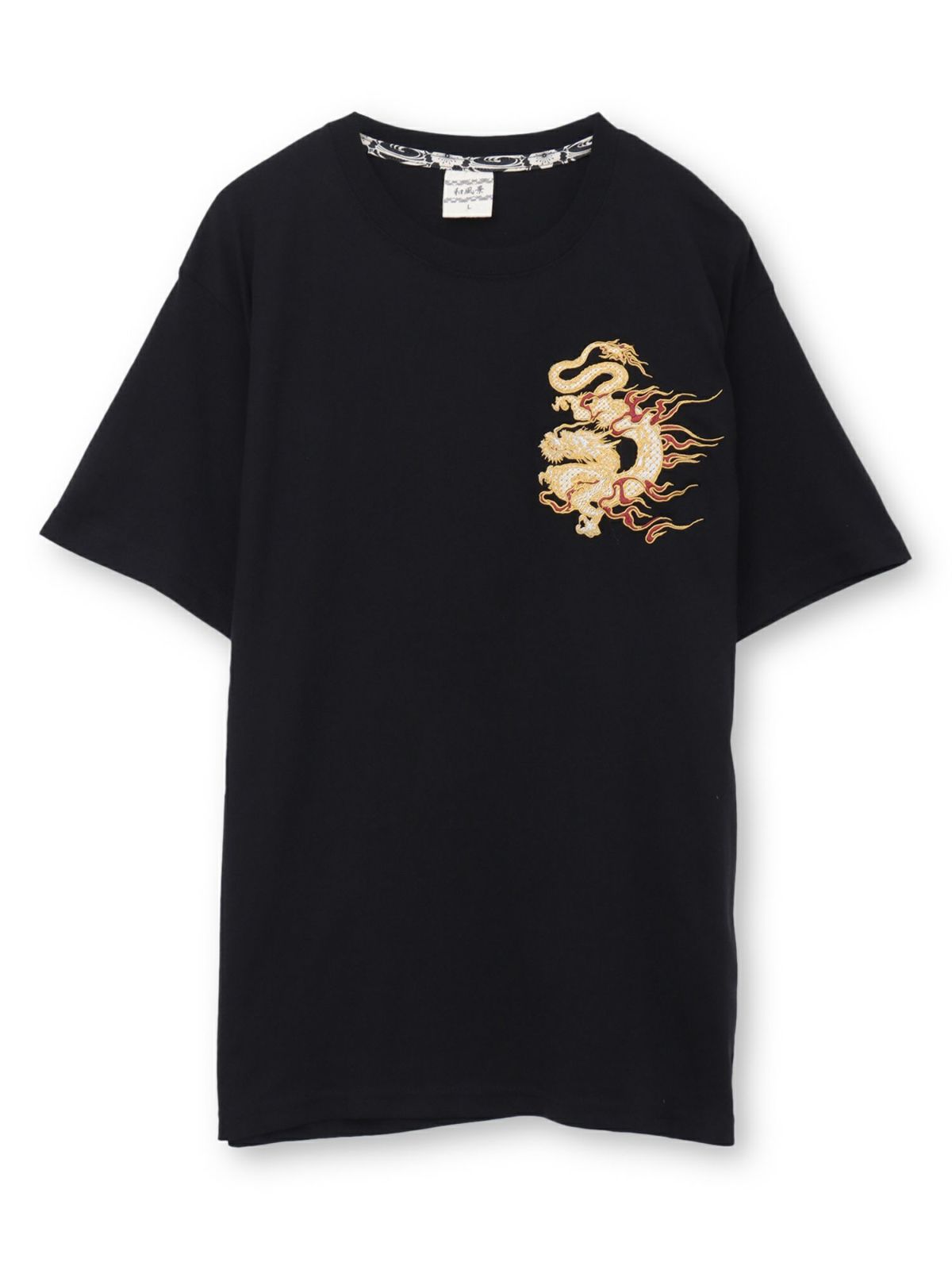【和風景】双龍刺繍入りプリントTシャツ