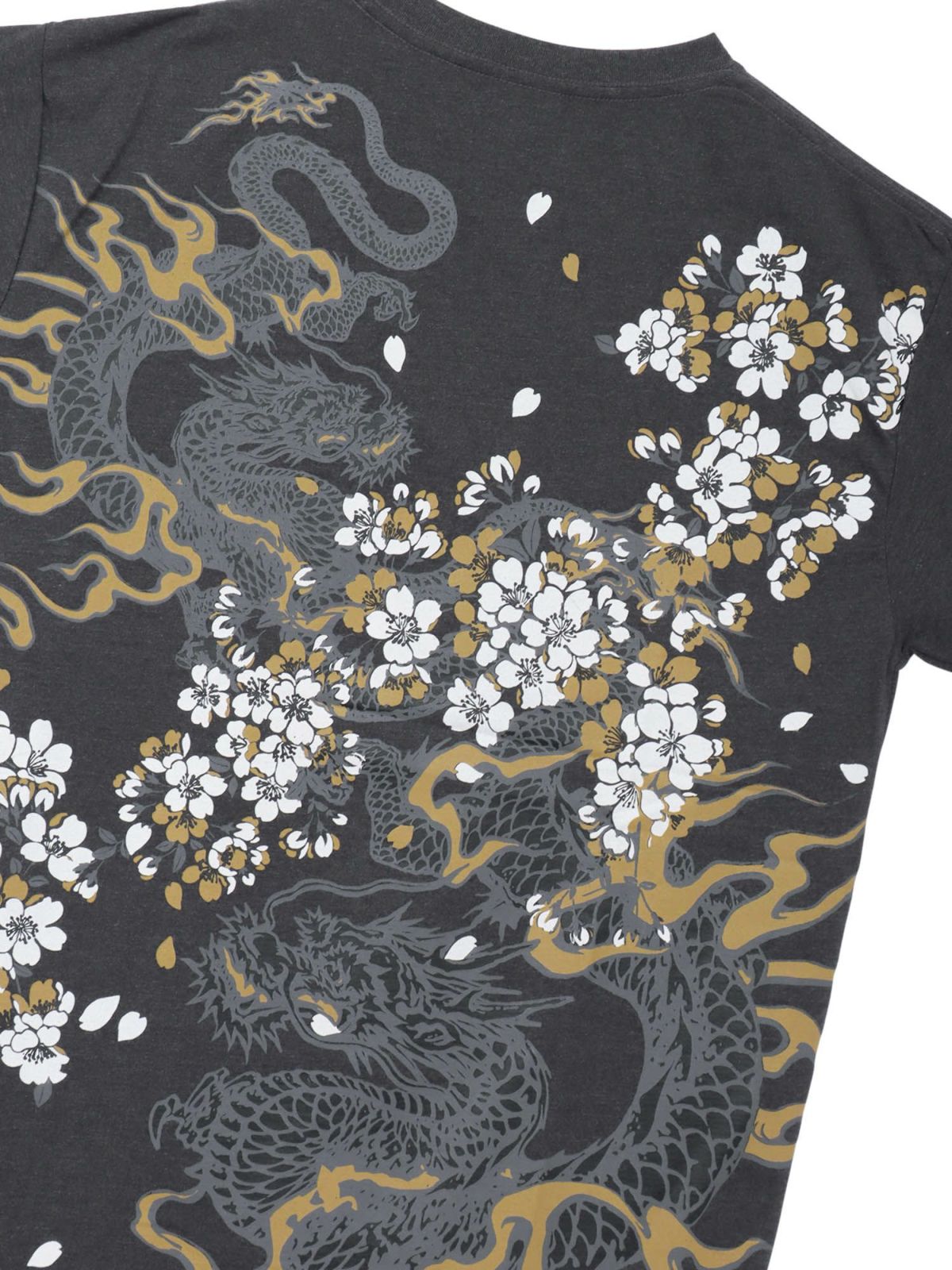 【和風景】双龍刺繍入りプリントTシャツ