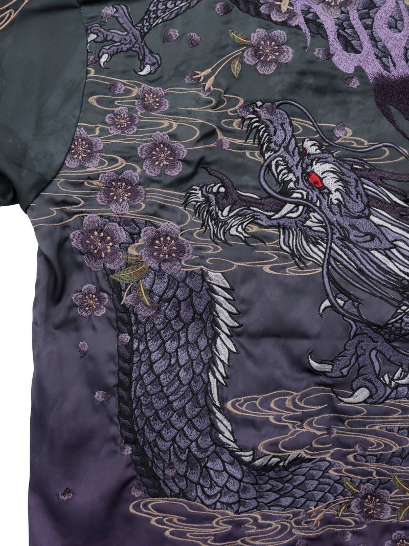 【絡繰魂・粋】“桜龍降臨”総刺繍アロハシャツ