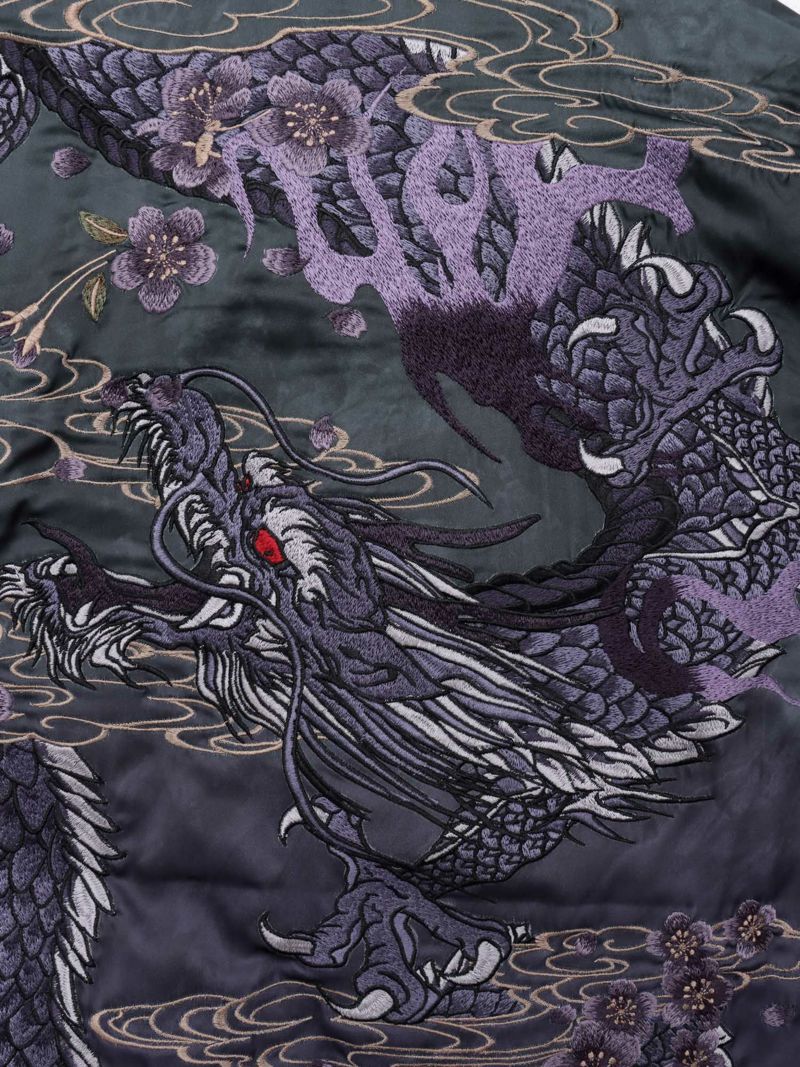 【絡繰魂・粋】“桜龍降臨”総刺繍アロハシャツ