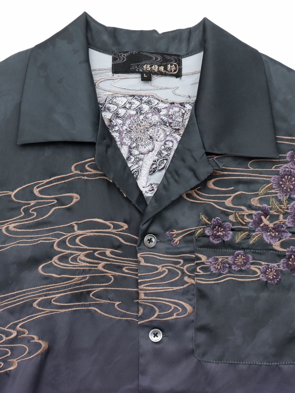 【絡繰魂・粋】“桜龍降臨”総刺繍アロハシャツ