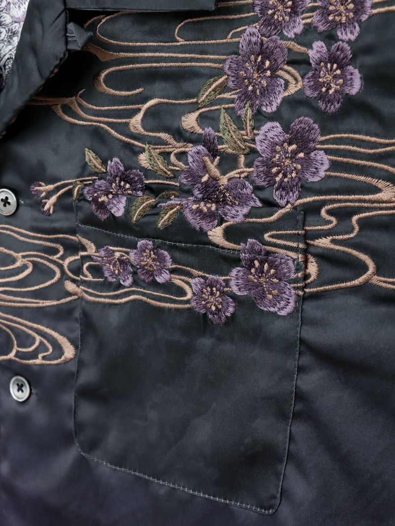 【絡繰魂・粋】“桜龍降臨”総刺繍アロハシャツ