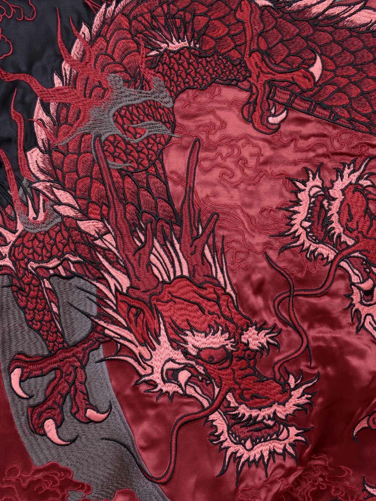 【絡繰魂・粋】“月光双龍”総刺繍リバーシブルスカジャン