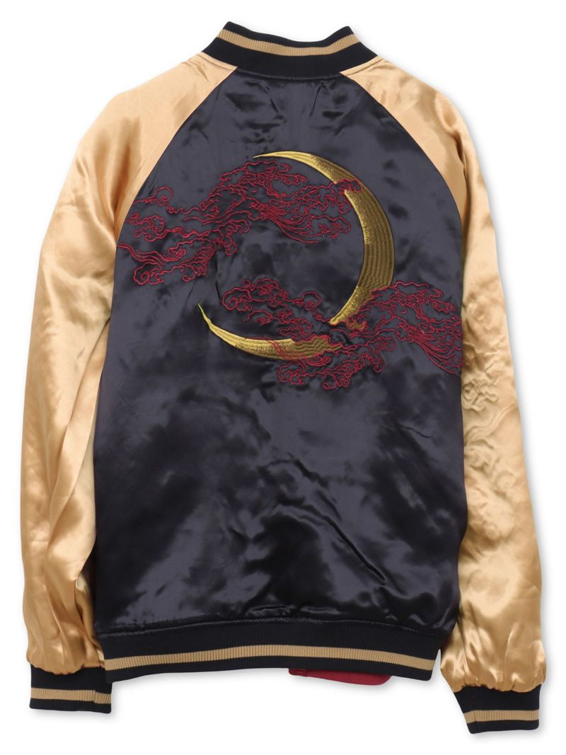 【絡繰魂・粋】“月光双龍”総刺繍リバーシブルスカジャン