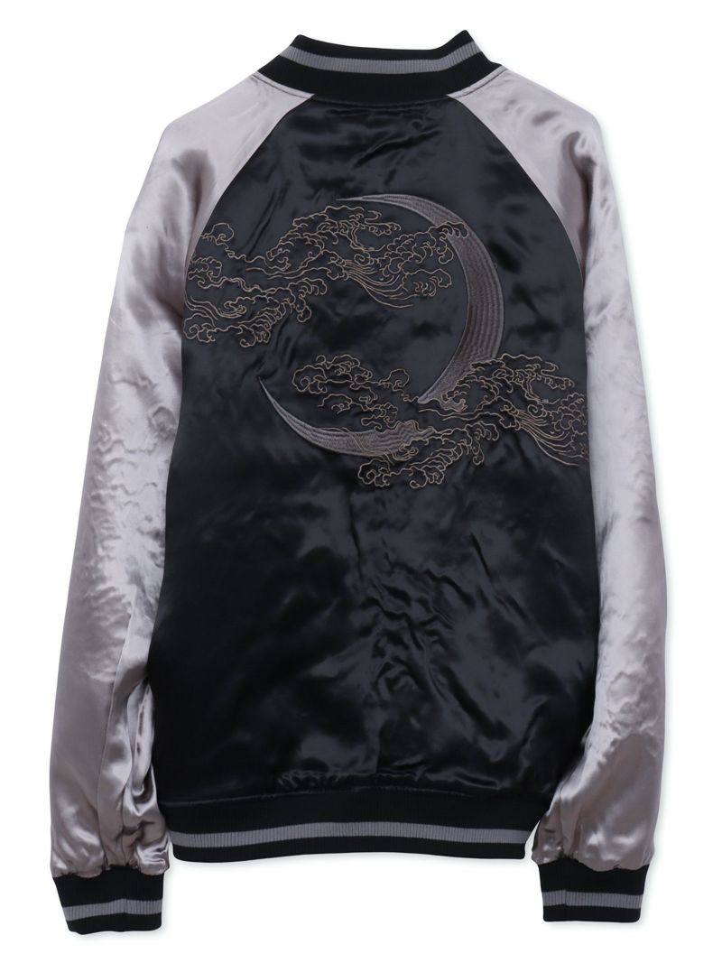 【絡繰魂・粋】“月光双龍”総刺繍リバーシブルスカジャン