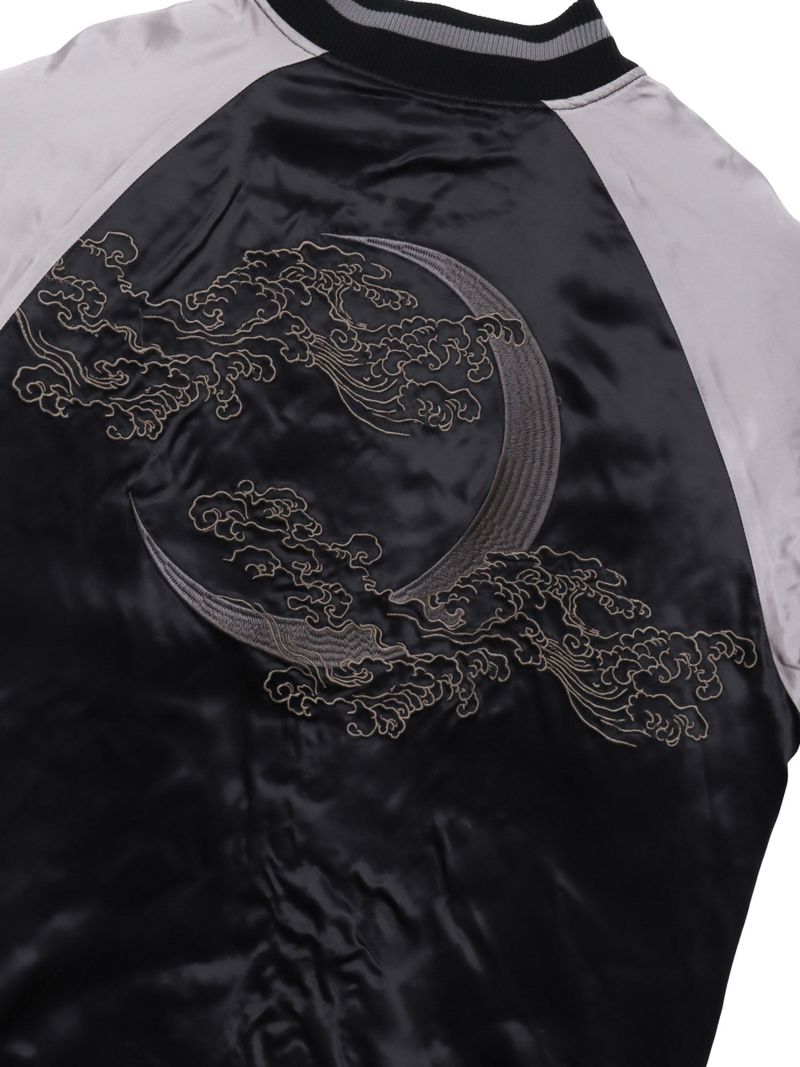 【絡繰魂・粋】“月光双龍”総刺繍リバーシブルスカジャン
