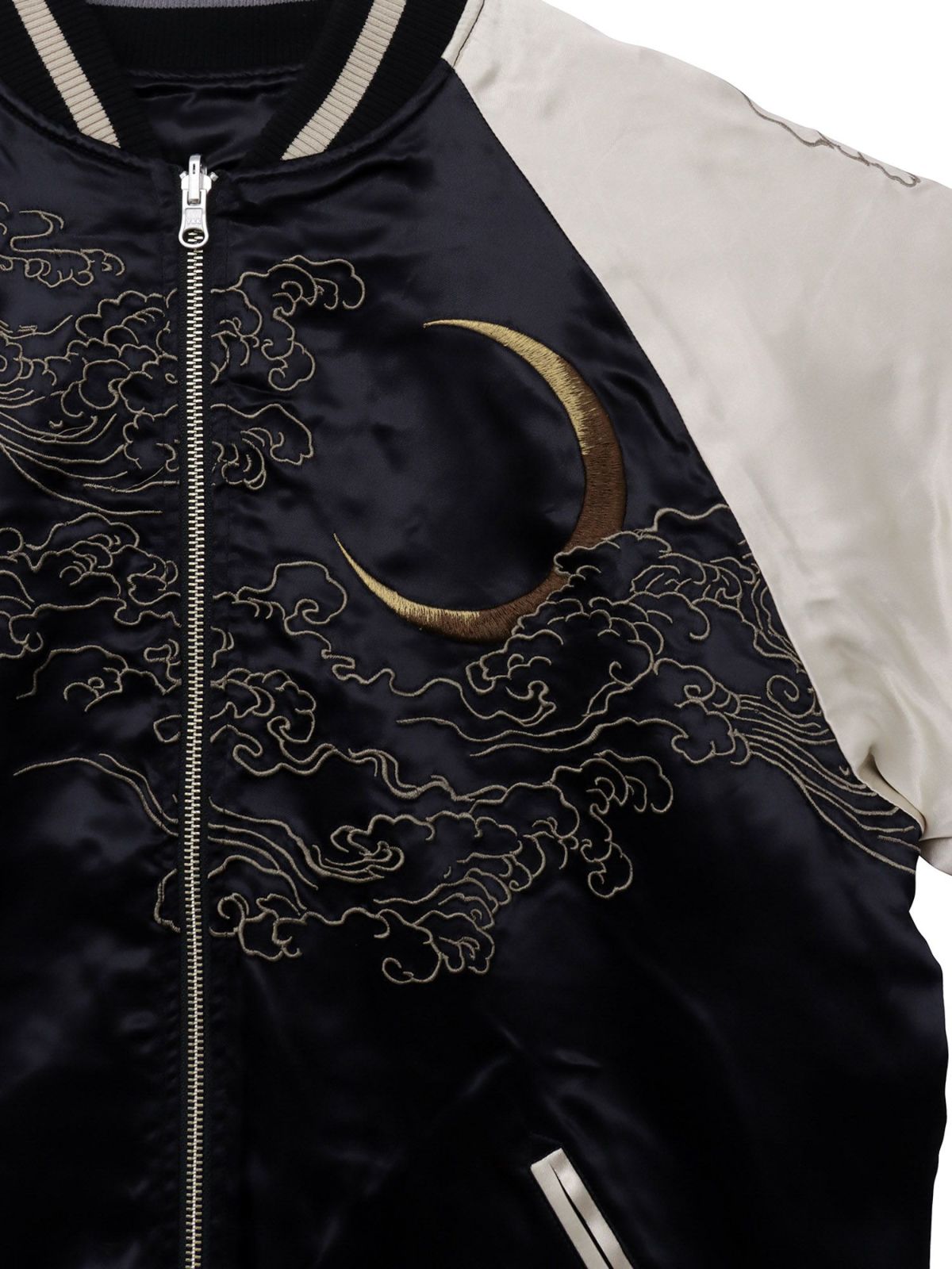 【絡繰魂・粋】“月光双龍”総刺繍リバーシブルスカジャン