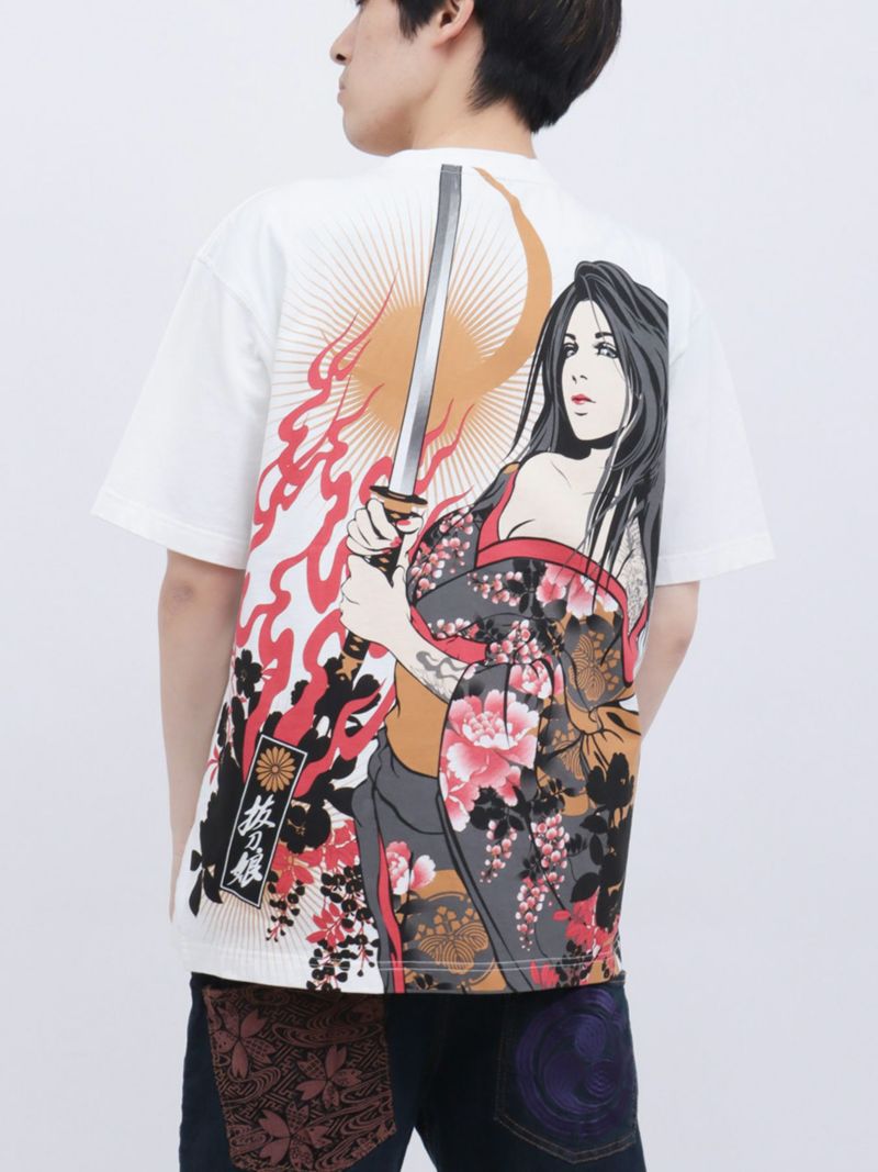 【抜刀娘】“妃那 闇討ち”プリントTシャツ