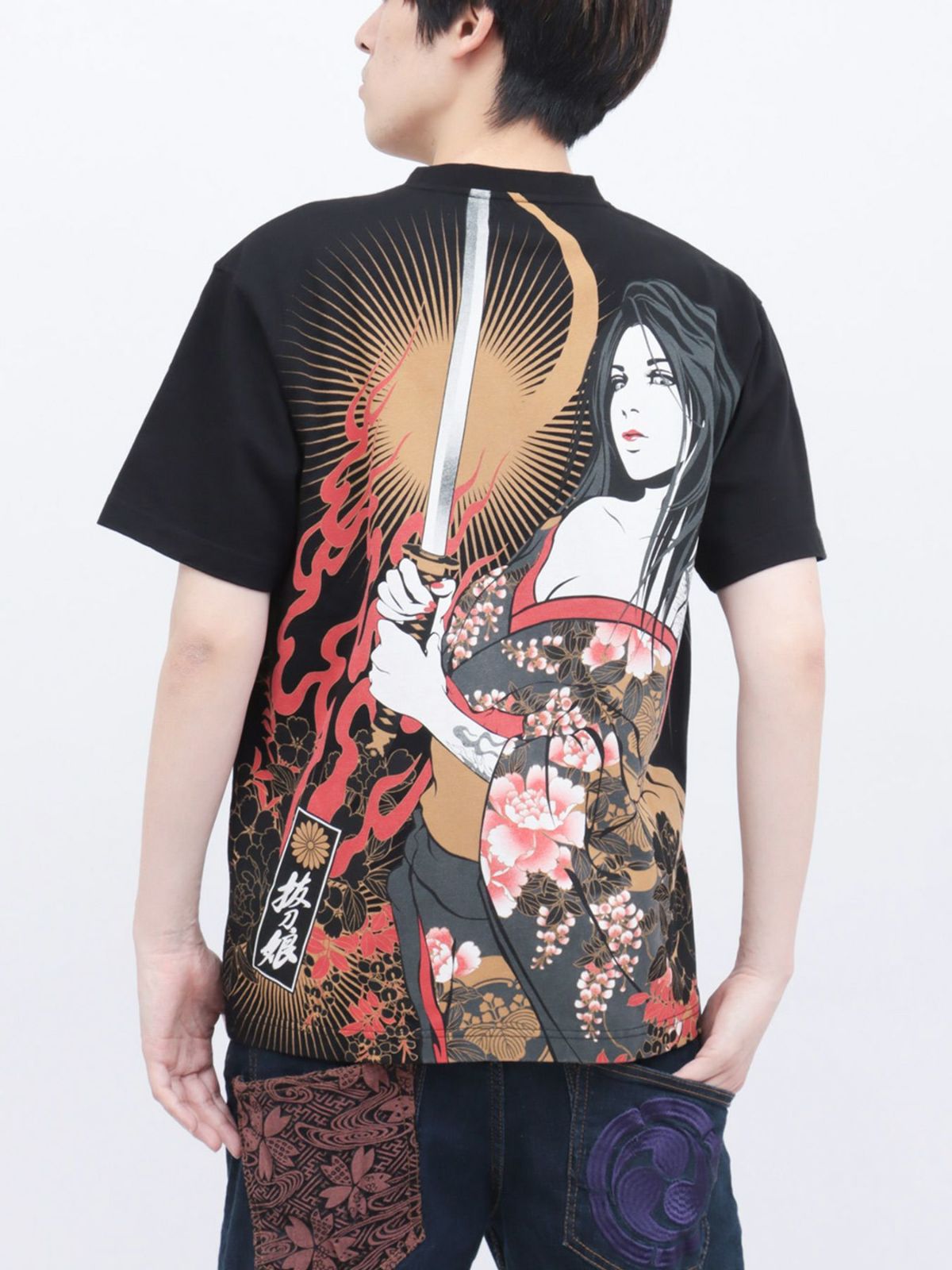 【抜刀娘】“妃那 闇討ち”プリントTシャツ