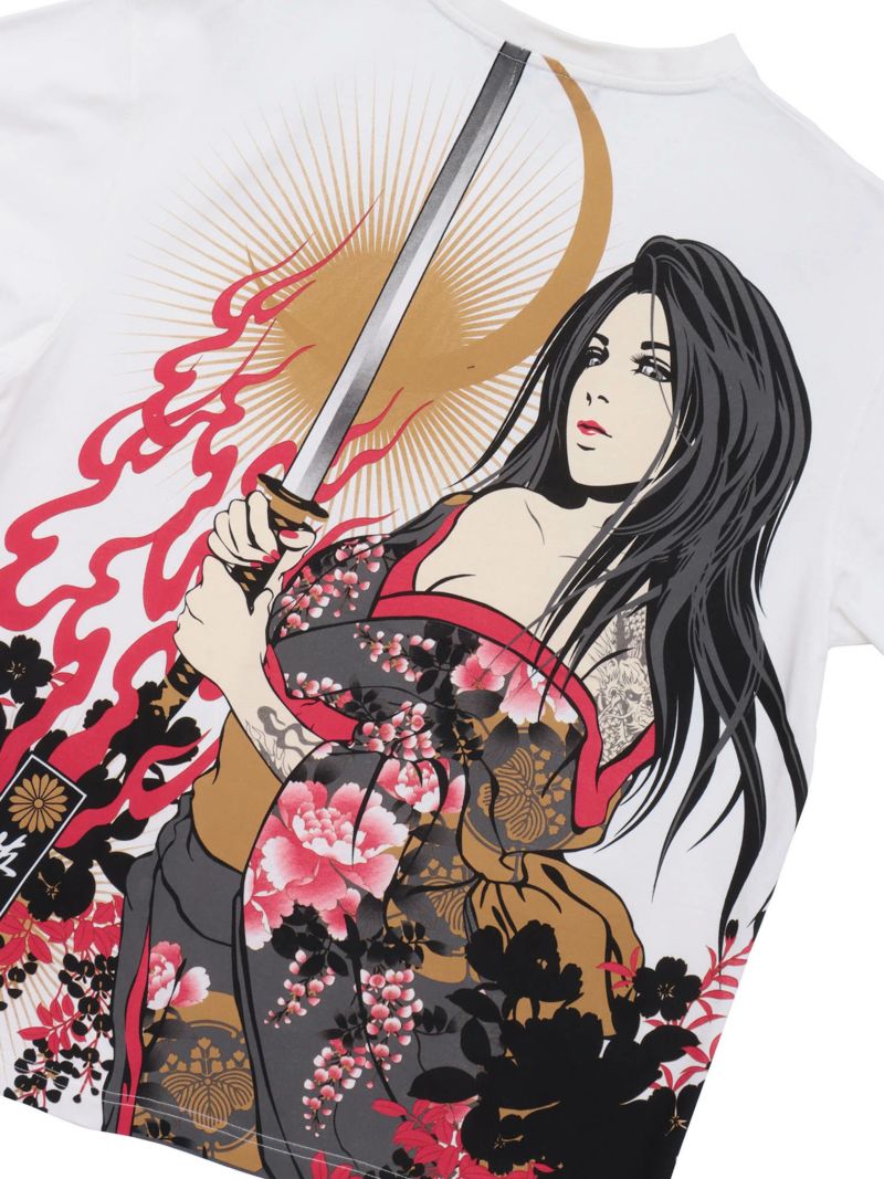 【抜刀娘】“妃那 闇討ち”プリントTシャツ