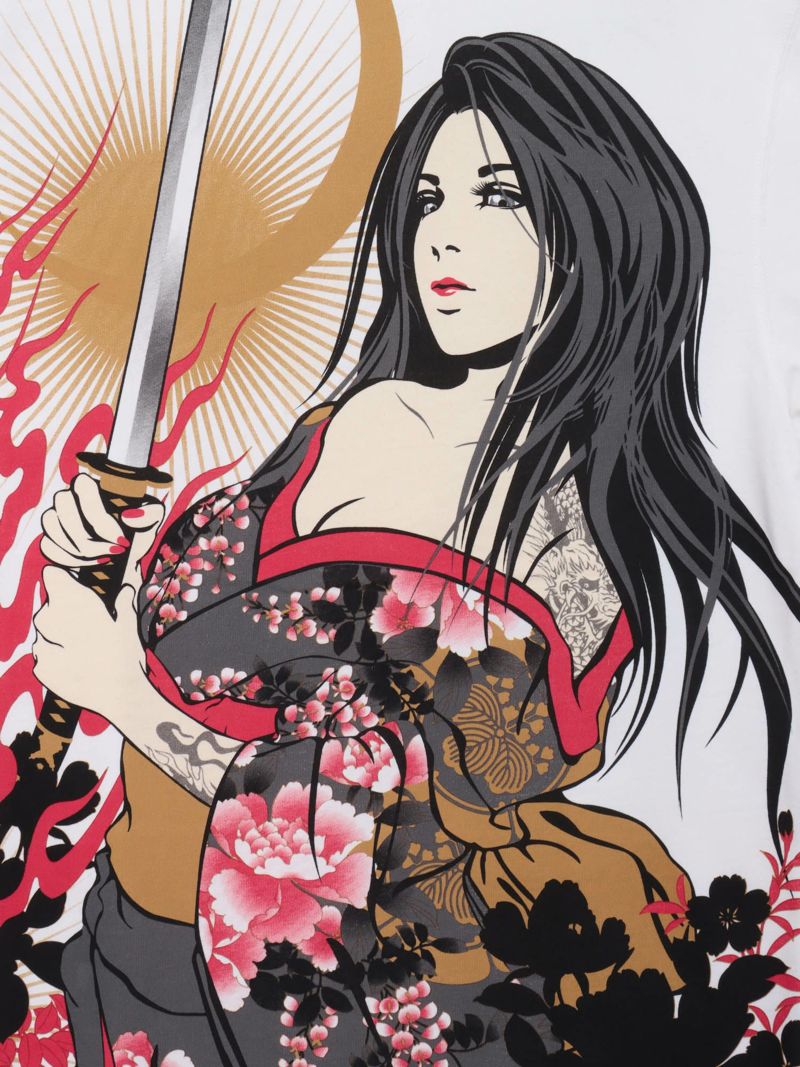 【抜刀娘】“妃那 闇討ち”プリントTシャツ