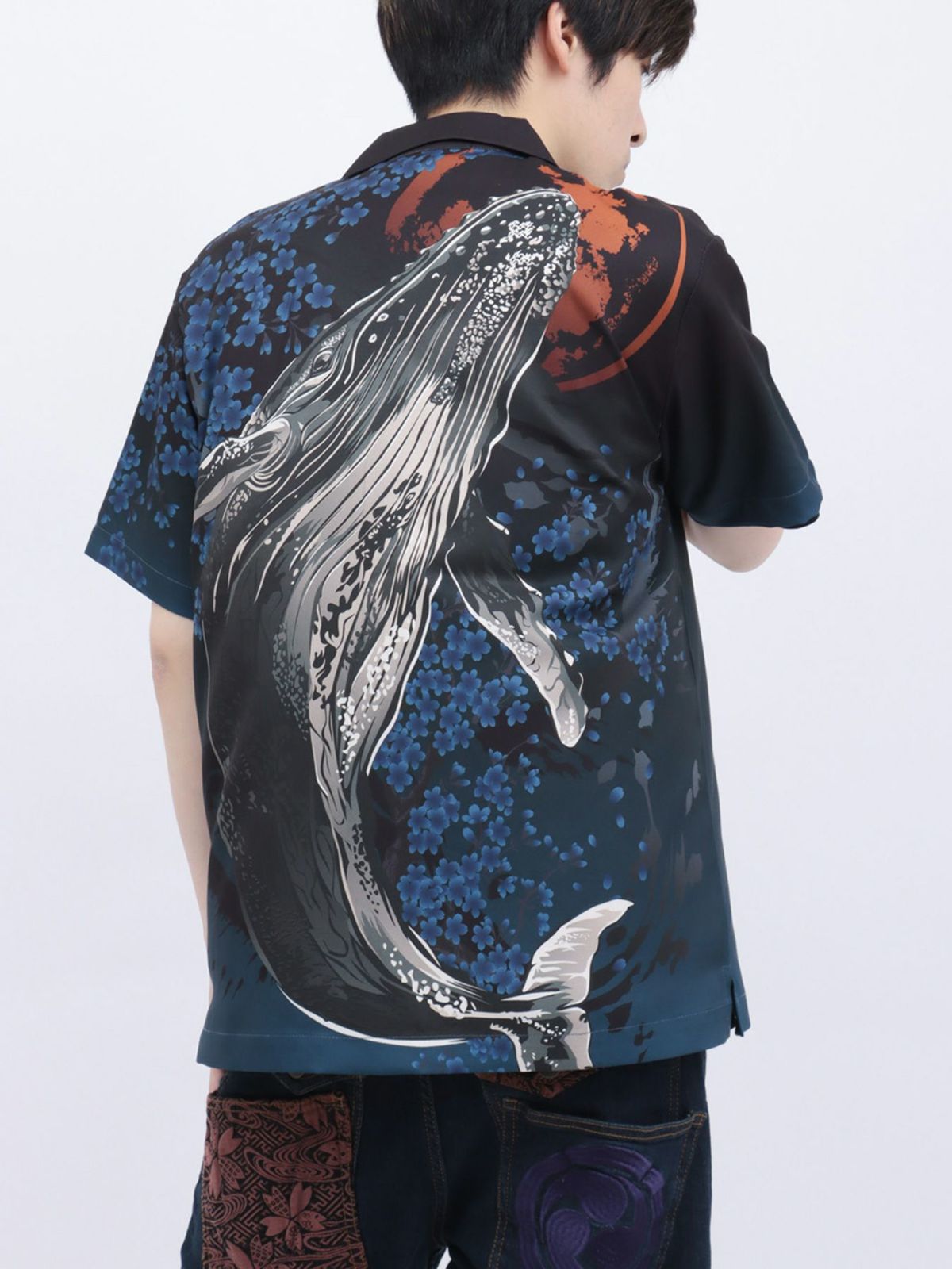 【絡繰魂・粋】“雲龍／座頭鯨”極彩アロハシャツ