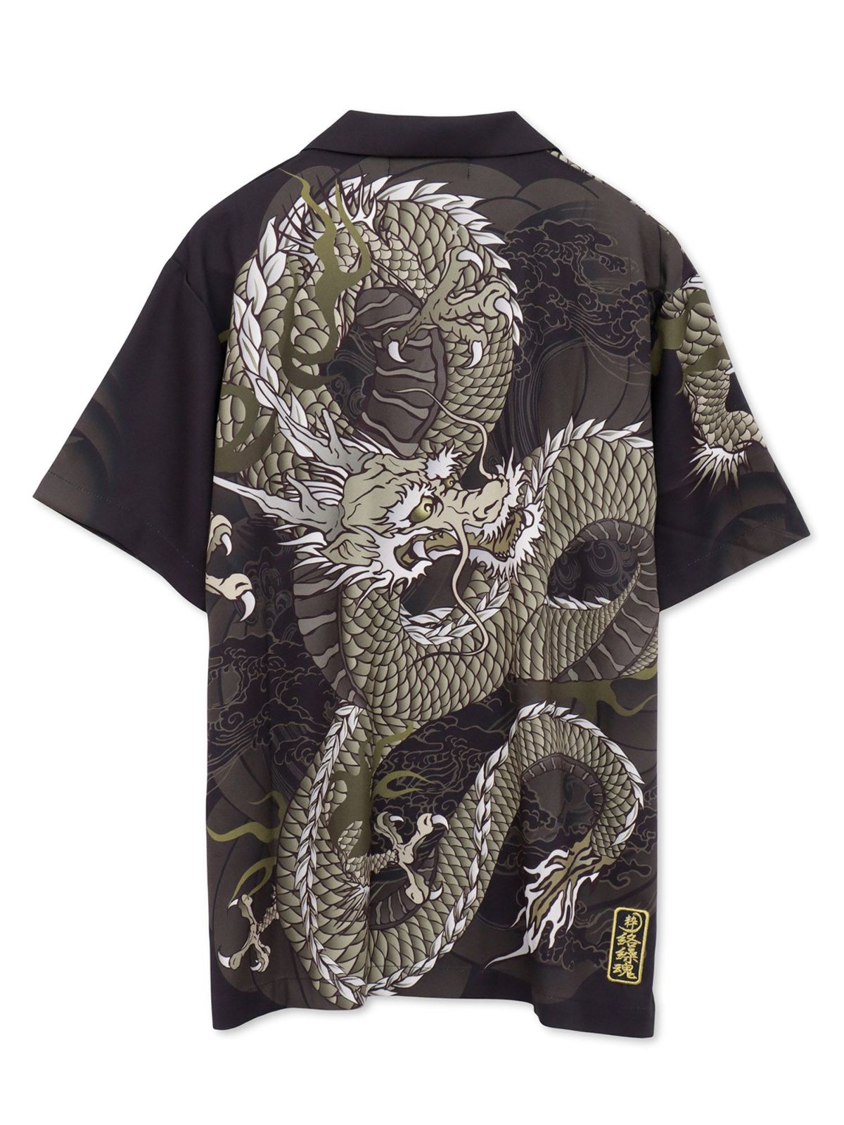 【絡繰魂・粋】“雲龍／座頭鯨”極彩アロハシャツ