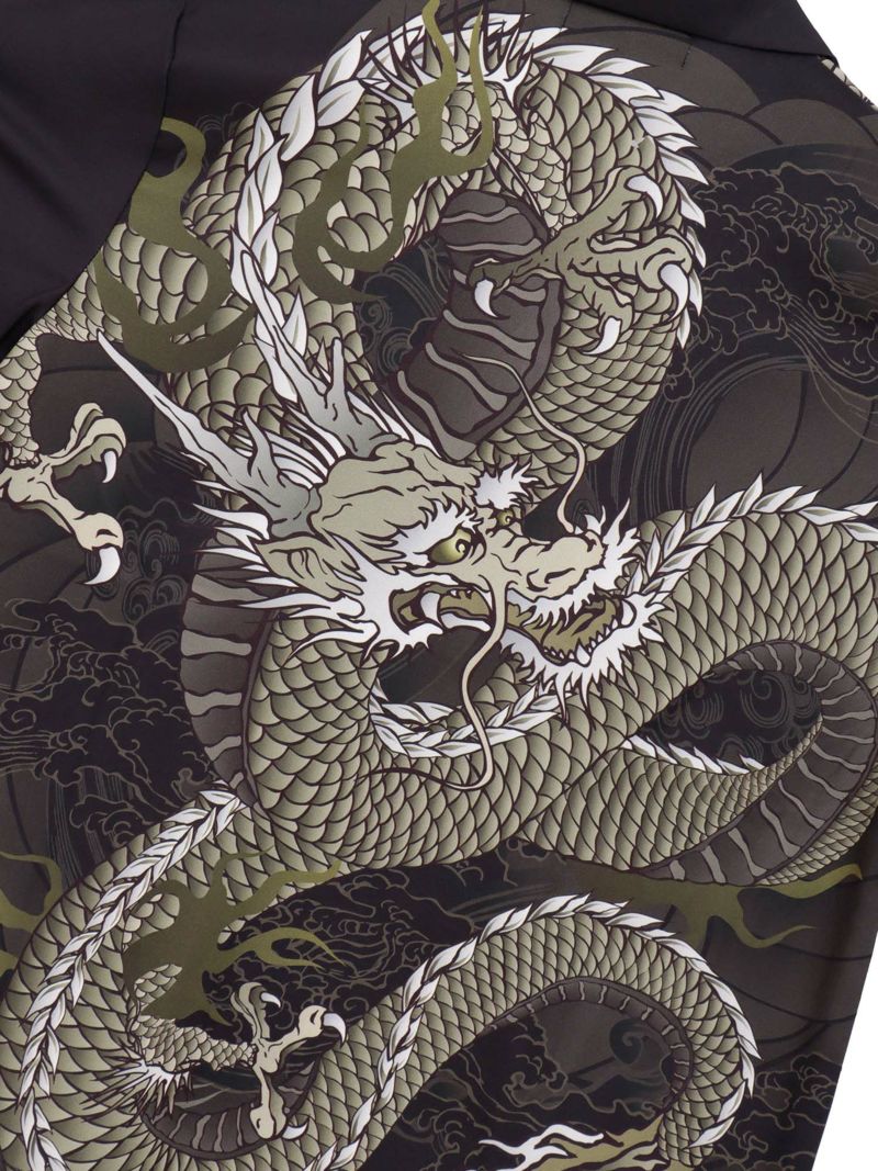 【絡繰魂・粋】“雲龍／座頭鯨”極彩アロハシャツ