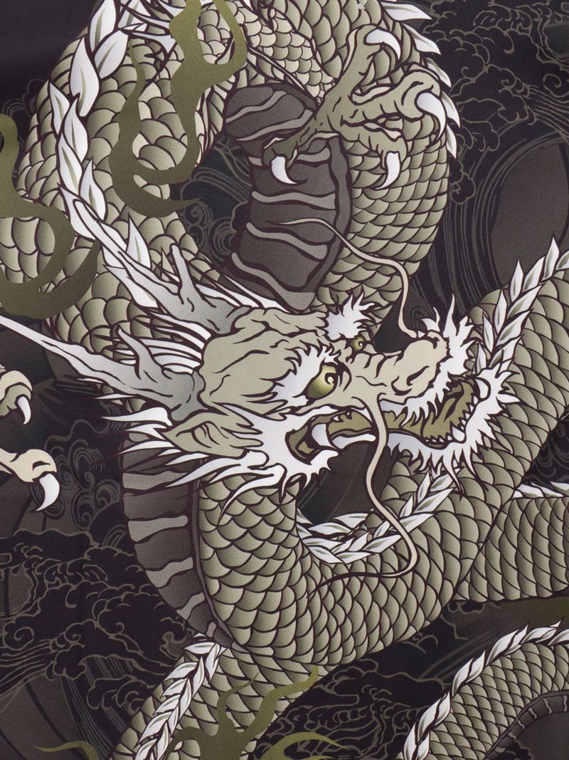 【絡繰魂・粋】“雲龍／座頭鯨”極彩アロハシャツ